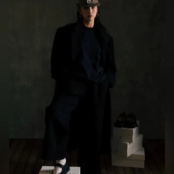 6cRAyon Leather Mary Janes EU 45 Black Minimalist Unisex Shoes 🖤 - Picture 6 of 11